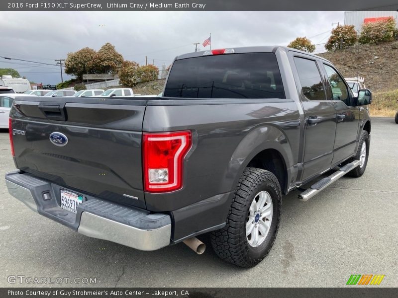 Lithium Gray / Medium Earth Gray 2016 Ford F150 XLT SuperCrew