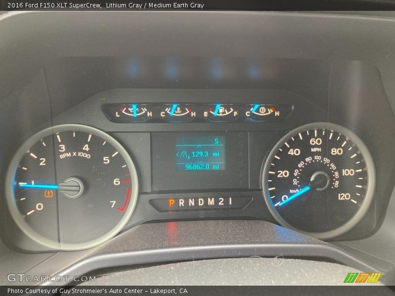 Lithium Gray / Medium Earth Gray 2016 Ford F150 XLT SuperCrew
