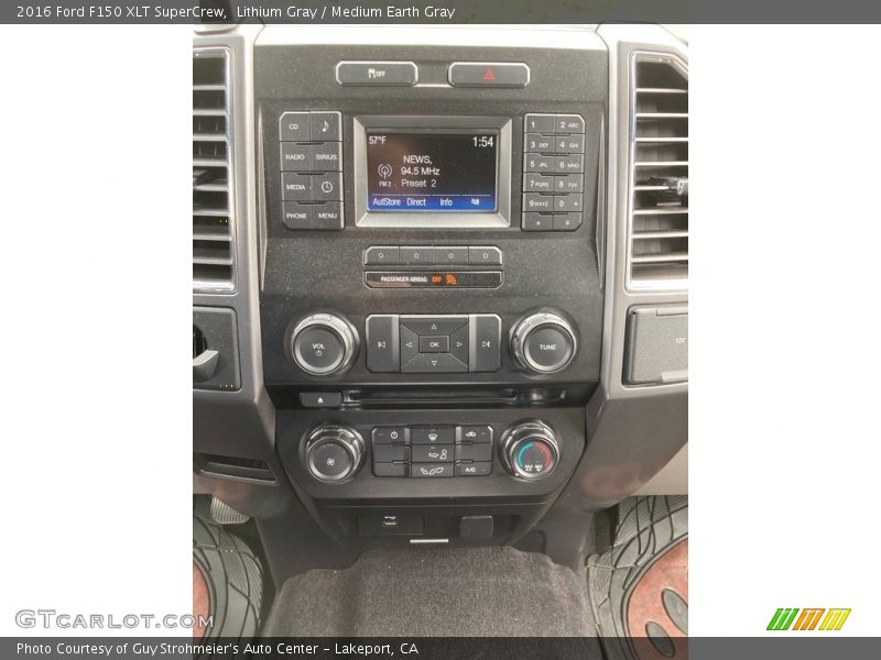 Lithium Gray / Medium Earth Gray 2016 Ford F150 XLT SuperCrew