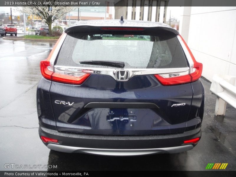 Obsidian Blue Pearl / Gray 2019 Honda CR-V LX AWD