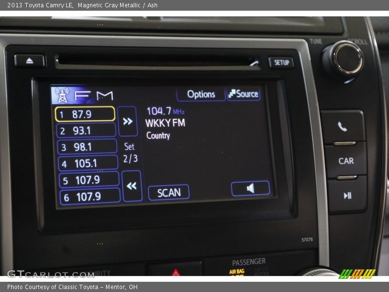 Magnetic Gray Metallic / Ash 2013 Toyota Camry LE