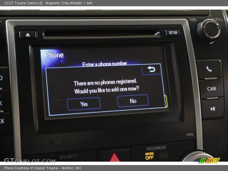 Magnetic Gray Metallic / Ash 2013 Toyota Camry LE