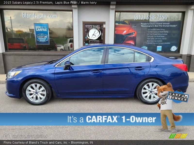 Lapis Blue Pearl / Warm Ivory 2015 Subaru Legacy 2.5i Premium