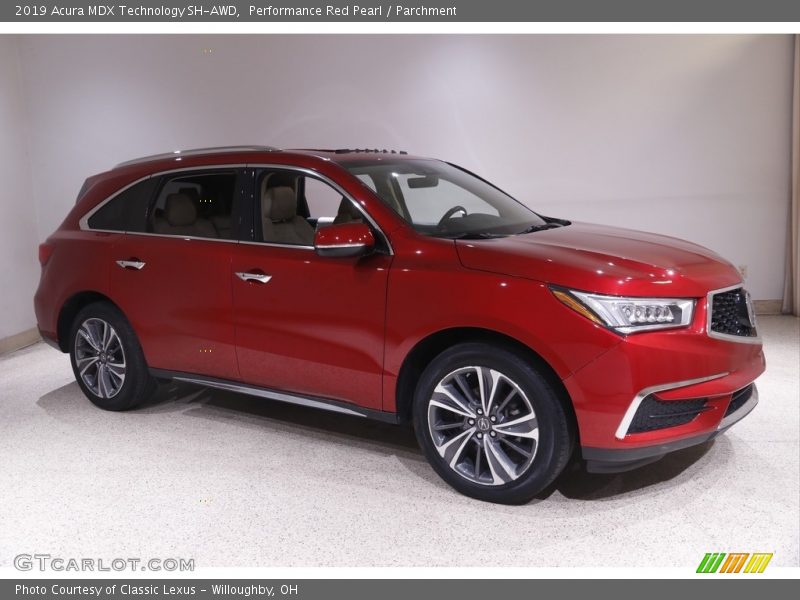 Performance Red Pearl / Parchment 2019 Acura MDX Technology SH-AWD