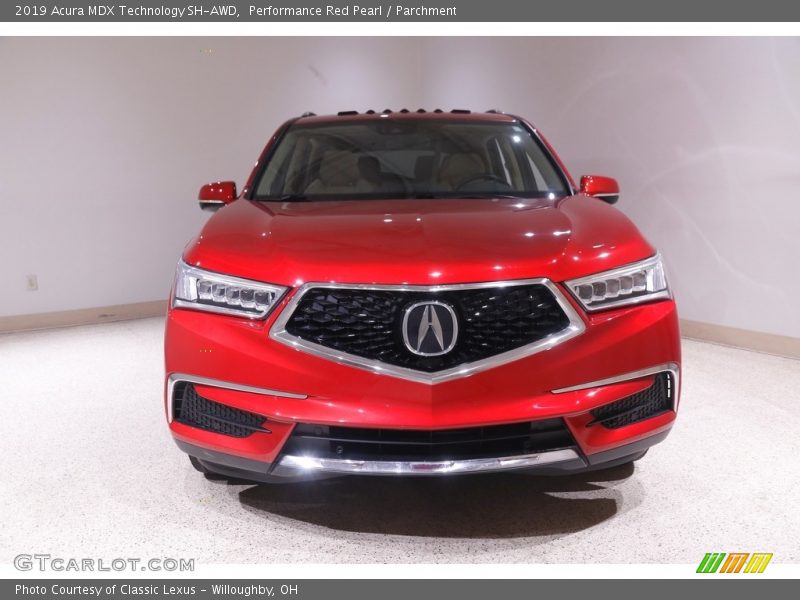 Performance Red Pearl / Parchment 2019 Acura MDX Technology SH-AWD