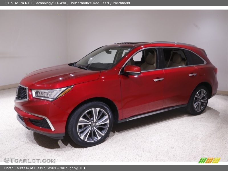 Performance Red Pearl / Parchment 2019 Acura MDX Technology SH-AWD