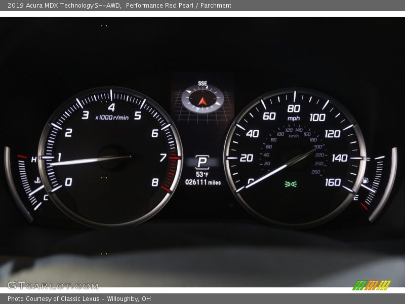 Performance Red Pearl / Parchment 2019 Acura MDX Technology SH-AWD