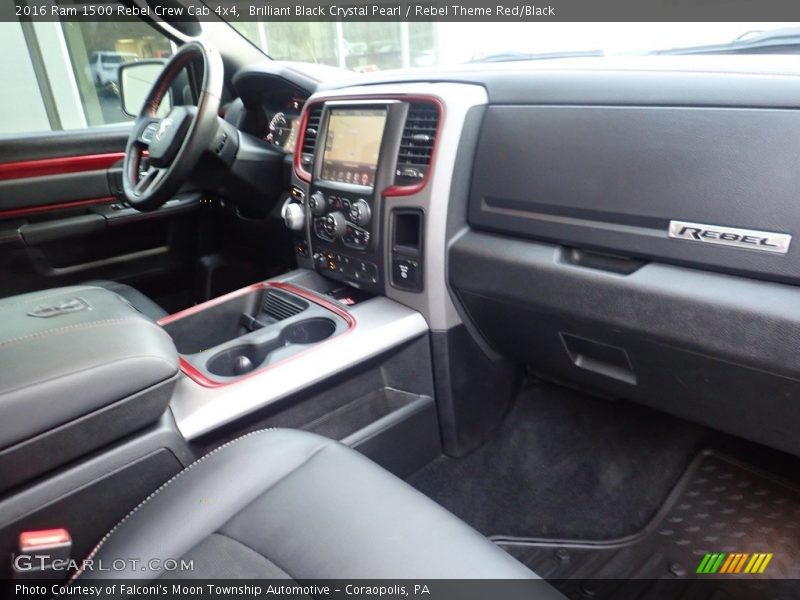 Brilliant Black Crystal Pearl / Rebel Theme Red/Black 2016 Ram 1500 Rebel Crew Cab 4x4
