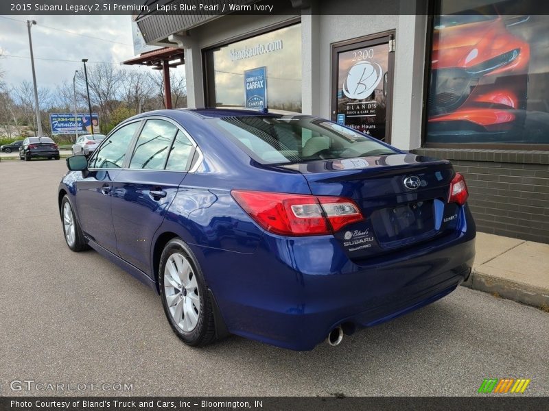 Lapis Blue Pearl / Warm Ivory 2015 Subaru Legacy 2.5i Premium