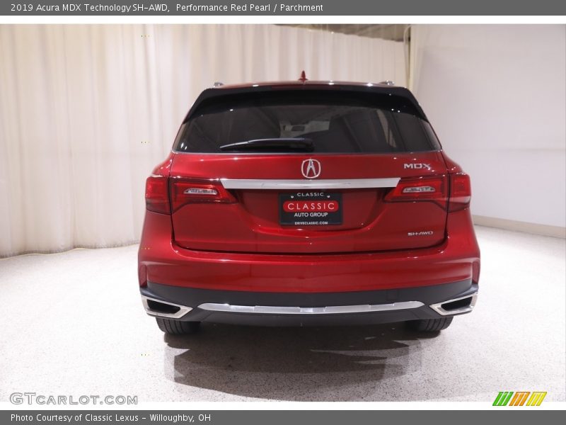 Performance Red Pearl / Parchment 2019 Acura MDX Technology SH-AWD