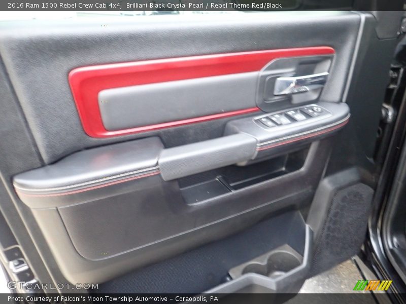 Brilliant Black Crystal Pearl / Rebel Theme Red/Black 2016 Ram 1500 Rebel Crew Cab 4x4