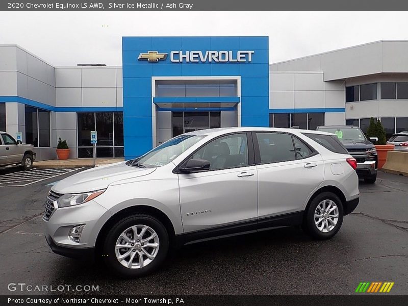 Silver Ice Metallic / Ash Gray 2020 Chevrolet Equinox LS AWD