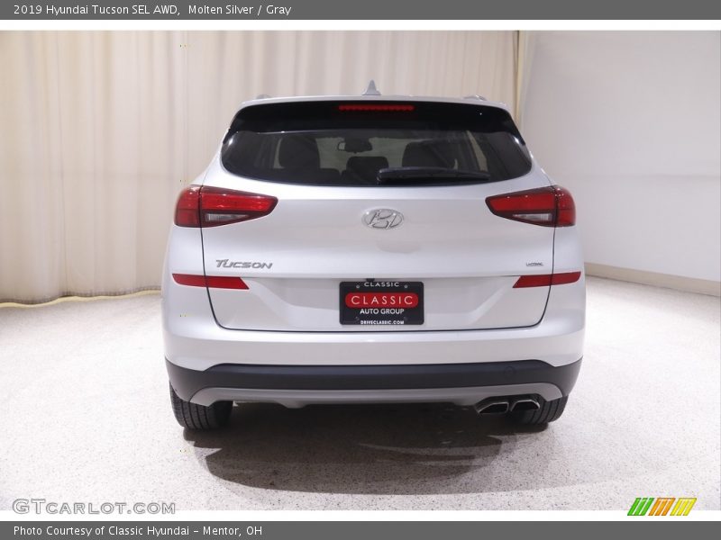 Molten Silver / Gray 2019 Hyundai Tucson SEL AWD