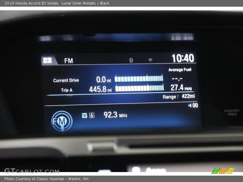 Lunar Silver Metallic / Black 2016 Honda Accord EX Sedan