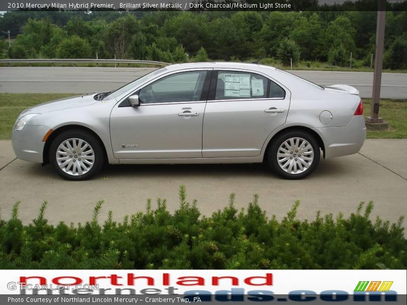 Brilliant Silver Metallic / Dark Charcoal/Medium Light Stone 2010 Mercury Milan Hybrid Premier