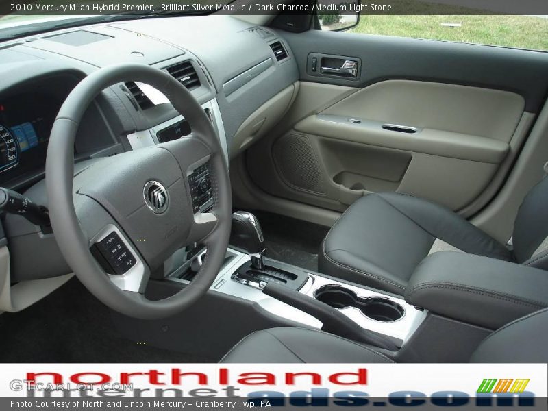 Brilliant Silver Metallic / Dark Charcoal/Medium Light Stone 2010 Mercury Milan Hybrid Premier