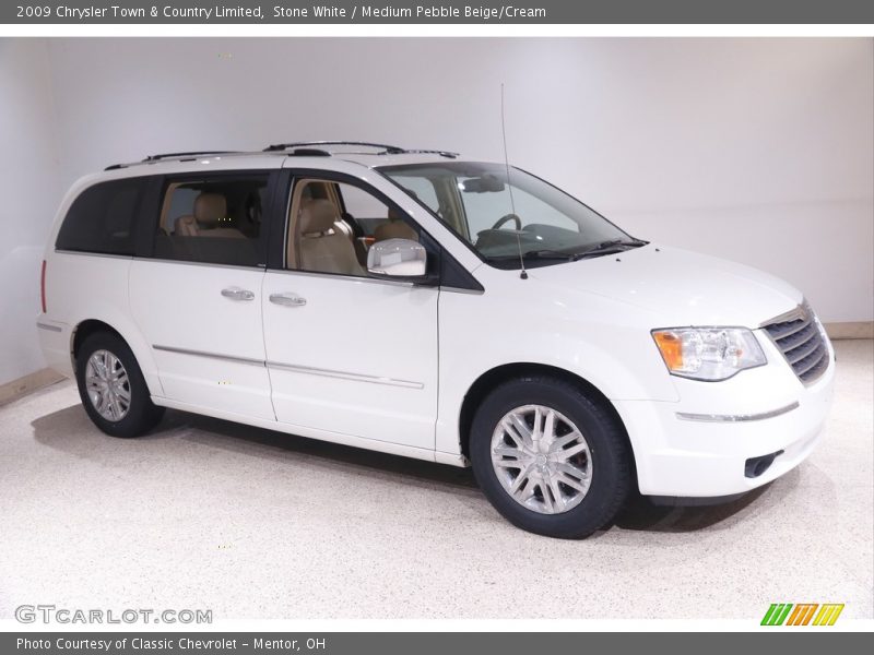 Stone White / Medium Pebble Beige/Cream 2009 Chrysler Town & Country Limited