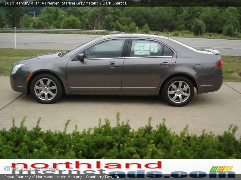 Sterling Gray Metallic / Dark Charcoal 2010 Mercury Milan I4 Premier