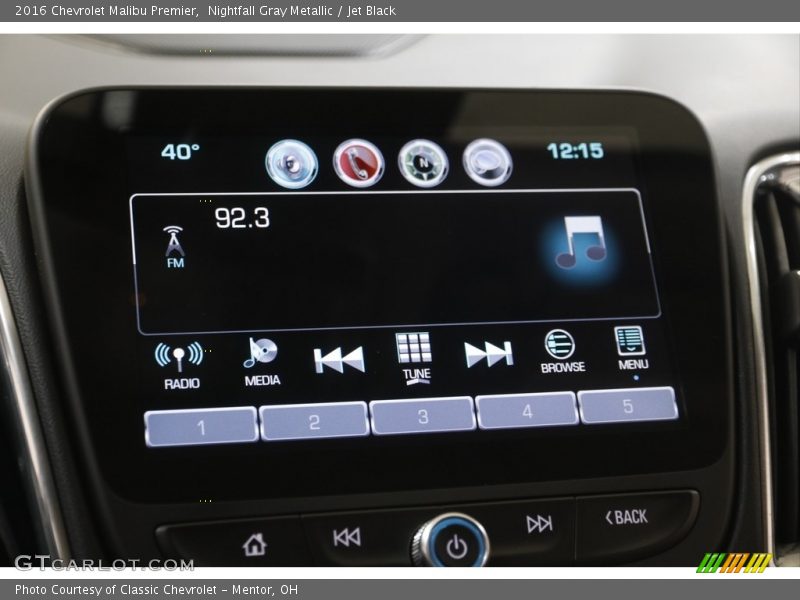 Nightfall Gray Metallic / Jet Black 2016 Chevrolet Malibu Premier