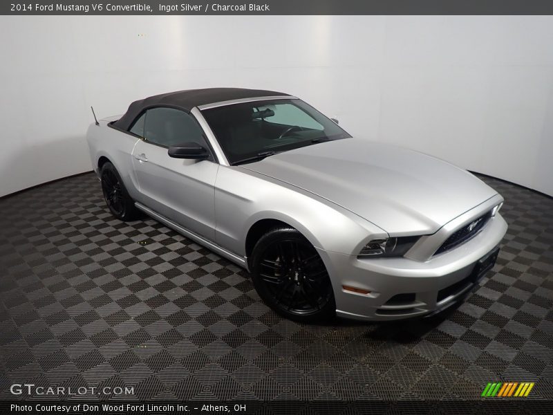 Ingot Silver / Charcoal Black 2014 Ford Mustang V6 Convertible