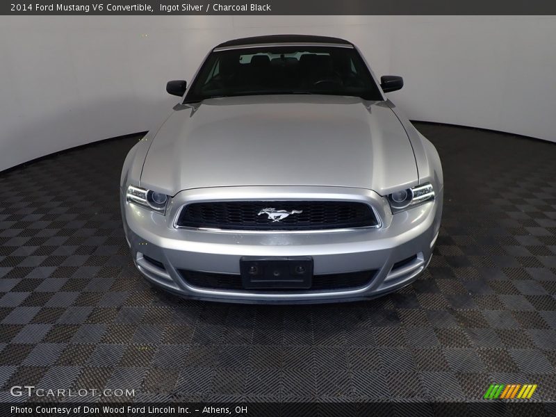 Ingot Silver / Charcoal Black 2014 Ford Mustang V6 Convertible