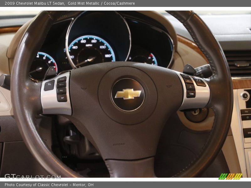 Gold Mist Metallic / Cocoa/Cashmere 2009 Chevrolet Malibu LT Sedan