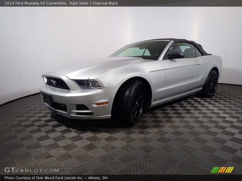 Ingot Silver / Charcoal Black 2014 Ford Mustang V6 Convertible