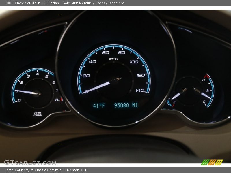Gold Mist Metallic / Cocoa/Cashmere 2009 Chevrolet Malibu LT Sedan