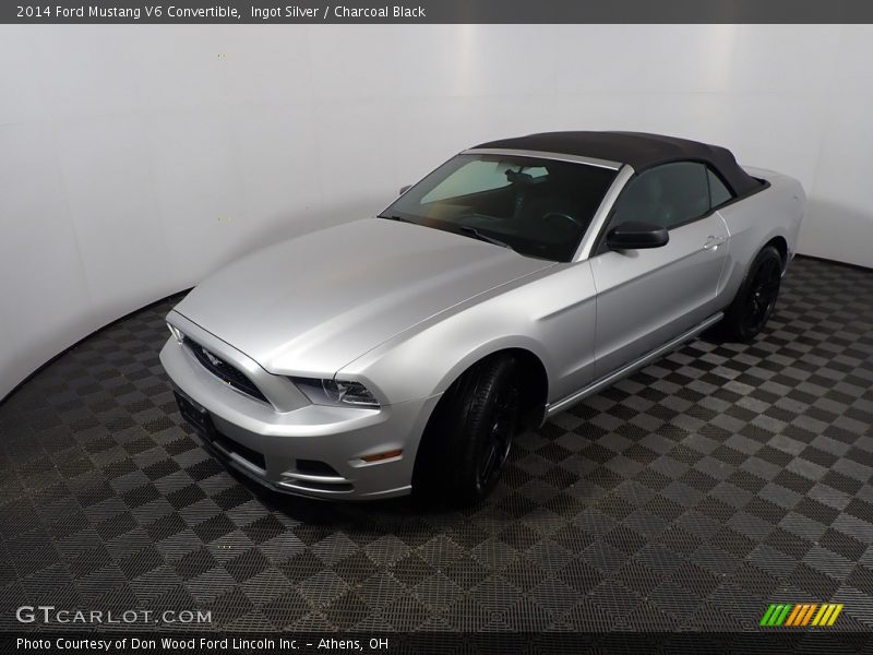 Ingot Silver / Charcoal Black 2014 Ford Mustang V6 Convertible