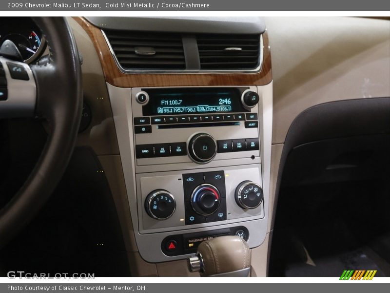 Gold Mist Metallic / Cocoa/Cashmere 2009 Chevrolet Malibu LT Sedan