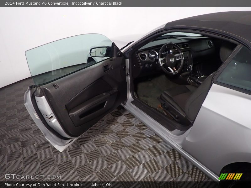 Ingot Silver / Charcoal Black 2014 Ford Mustang V6 Convertible