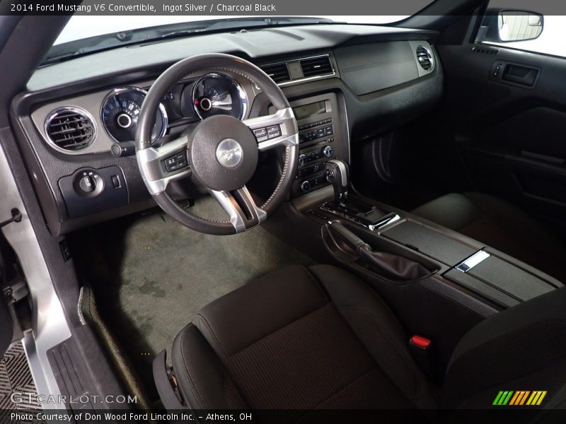 Ingot Silver / Charcoal Black 2014 Ford Mustang V6 Convertible