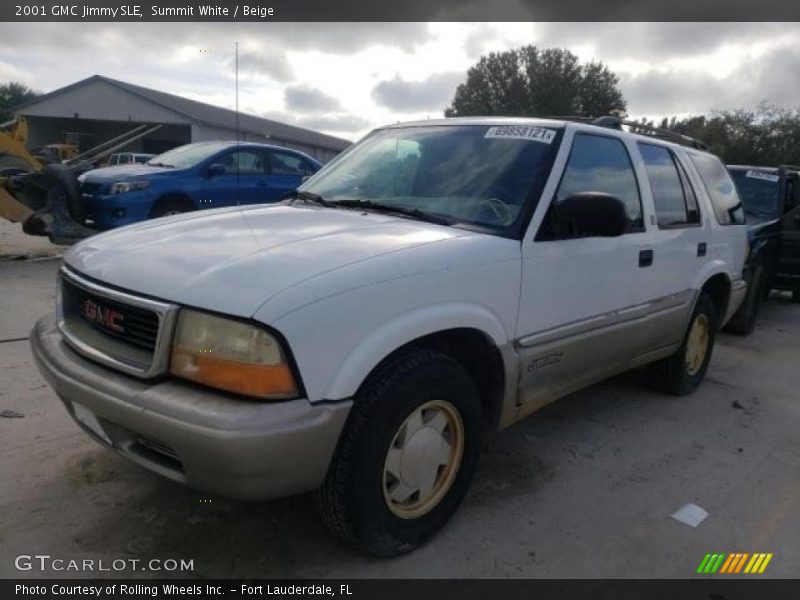 Summit White / Beige 2001 GMC Jimmy SLE