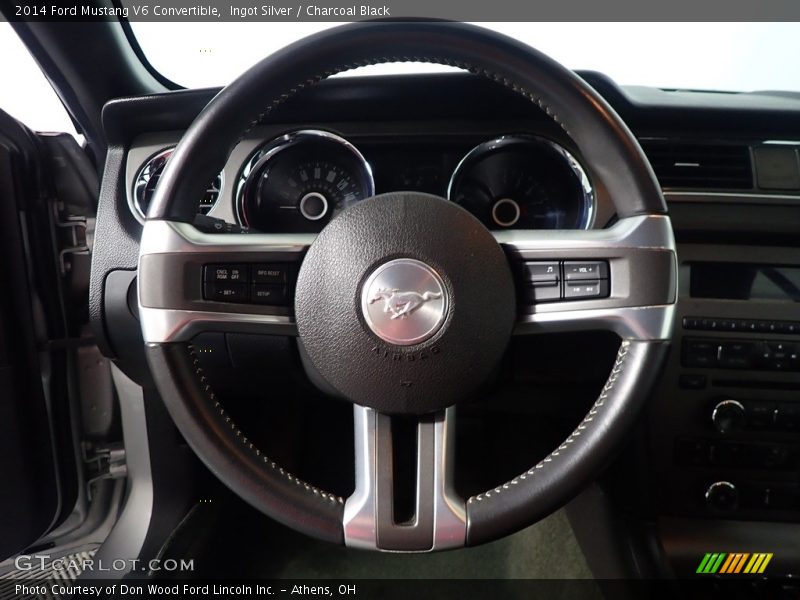 Ingot Silver / Charcoal Black 2014 Ford Mustang V6 Convertible