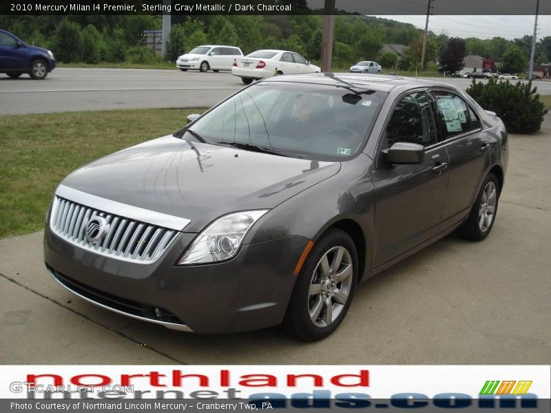 Sterling Gray Metallic / Dark Charcoal 2010 Mercury Milan I4 Premier