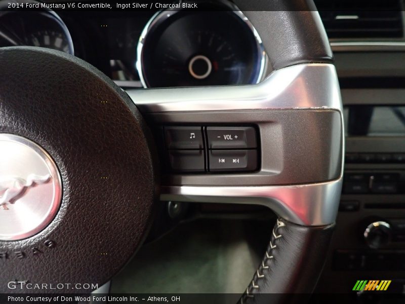 Ingot Silver / Charcoal Black 2014 Ford Mustang V6 Convertible
