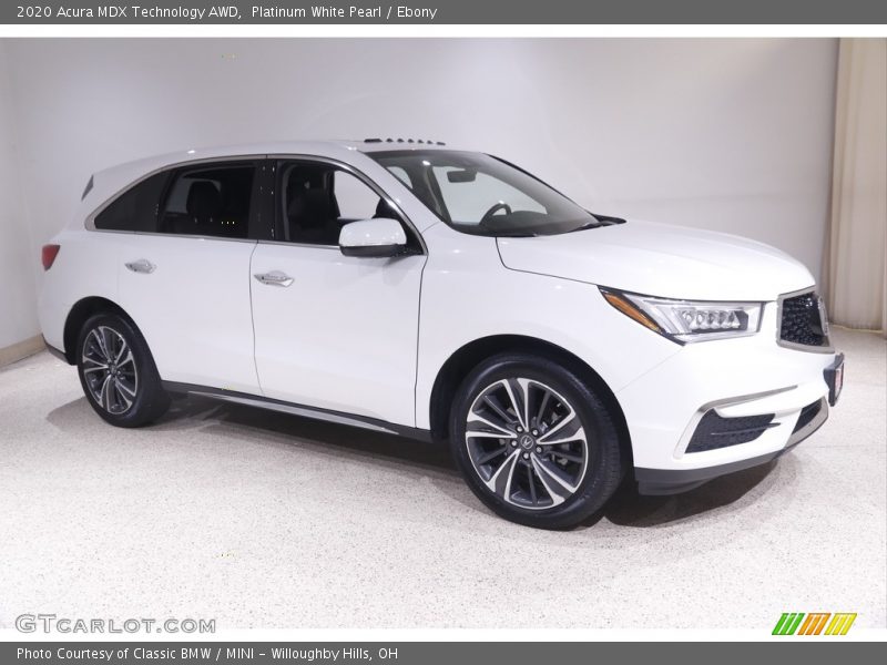 Platinum White Pearl / Ebony 2020 Acura MDX Technology AWD