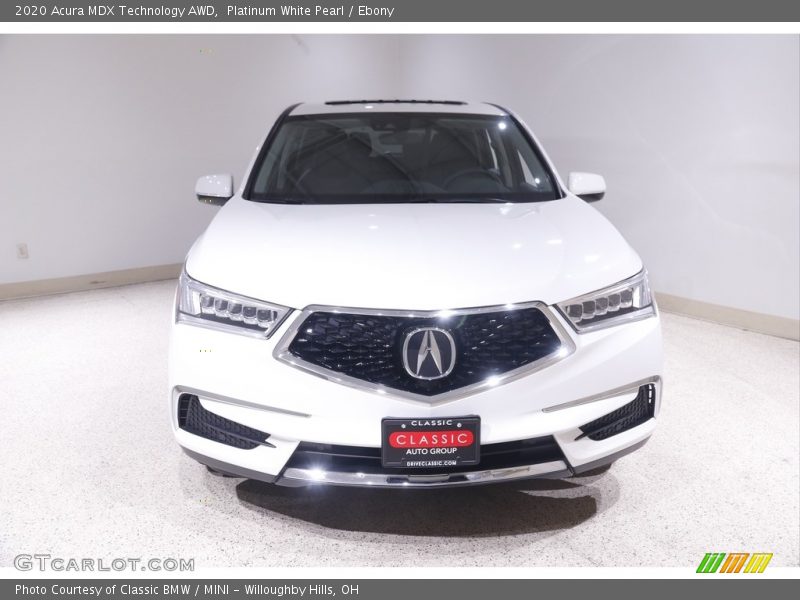 Platinum White Pearl / Ebony 2020 Acura MDX Technology AWD