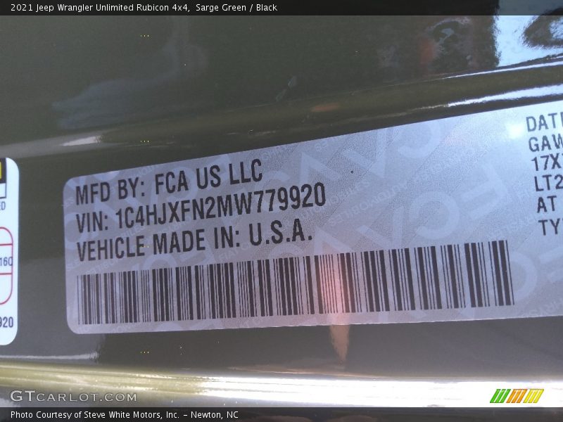 Sarge Green / Black 2021 Jeep Wrangler Unlimited Rubicon 4x4