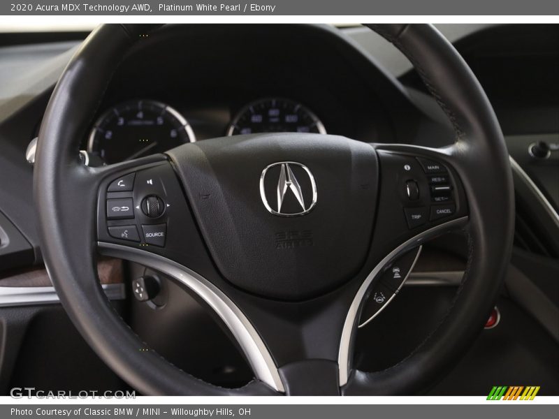 Platinum White Pearl / Ebony 2020 Acura MDX Technology AWD