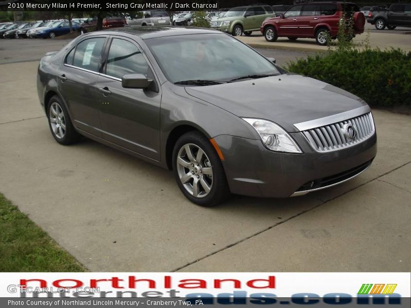 Sterling Gray Metallic / Dark Charcoal 2010 Mercury Milan I4 Premier