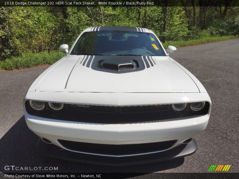 White Knuckle / Black/Ruby Red 2018 Dodge Challenger 392 HEMI Scat Pack Shaker