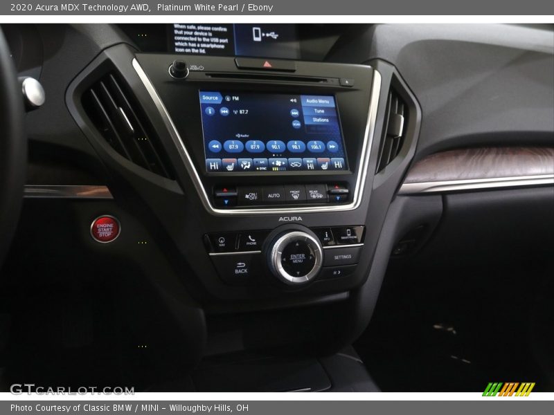 Platinum White Pearl / Ebony 2020 Acura MDX Technology AWD