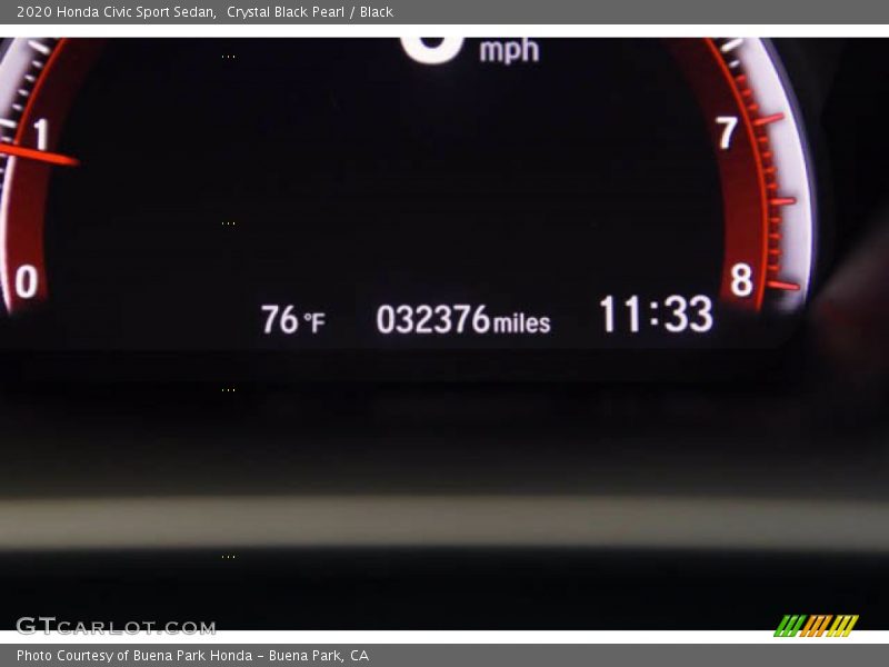 Crystal Black Pearl / Black 2020 Honda Civic Sport Sedan