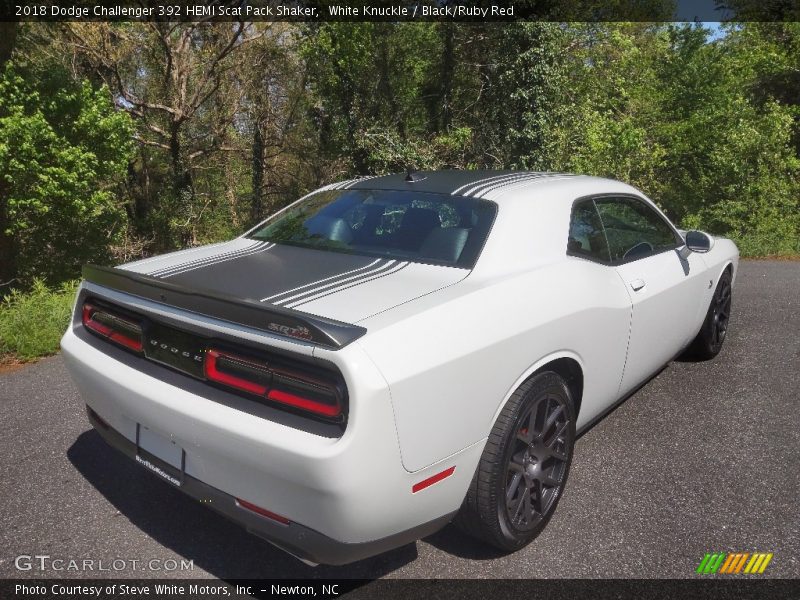 White Knuckle / Black/Ruby Red 2018 Dodge Challenger 392 HEMI Scat Pack Shaker