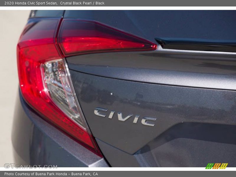 Crystal Black Pearl / Black 2020 Honda Civic Sport Sedan