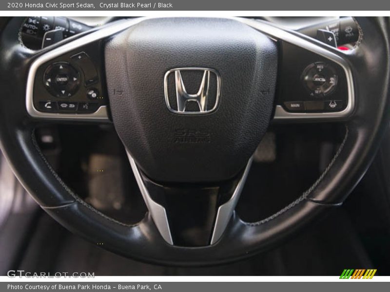 Crystal Black Pearl / Black 2020 Honda Civic Sport Sedan