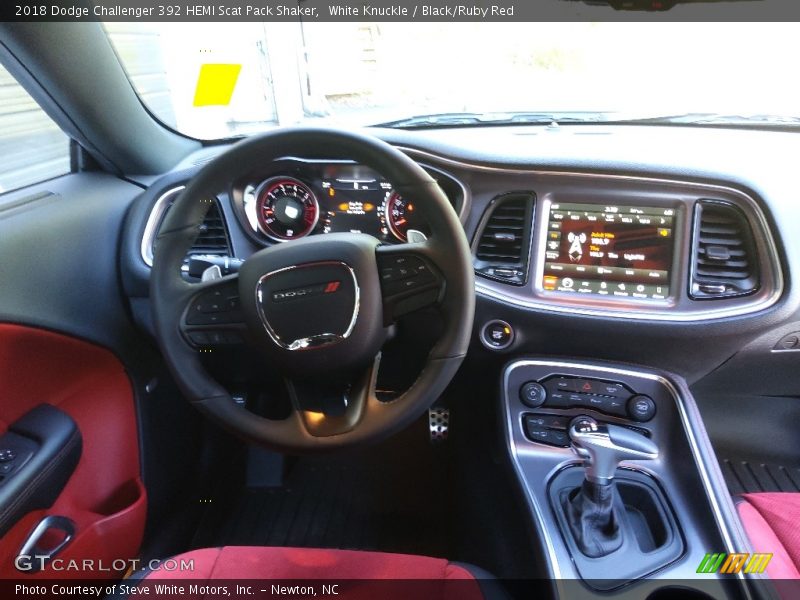 White Knuckle / Black/Ruby Red 2018 Dodge Challenger 392 HEMI Scat Pack Shaker