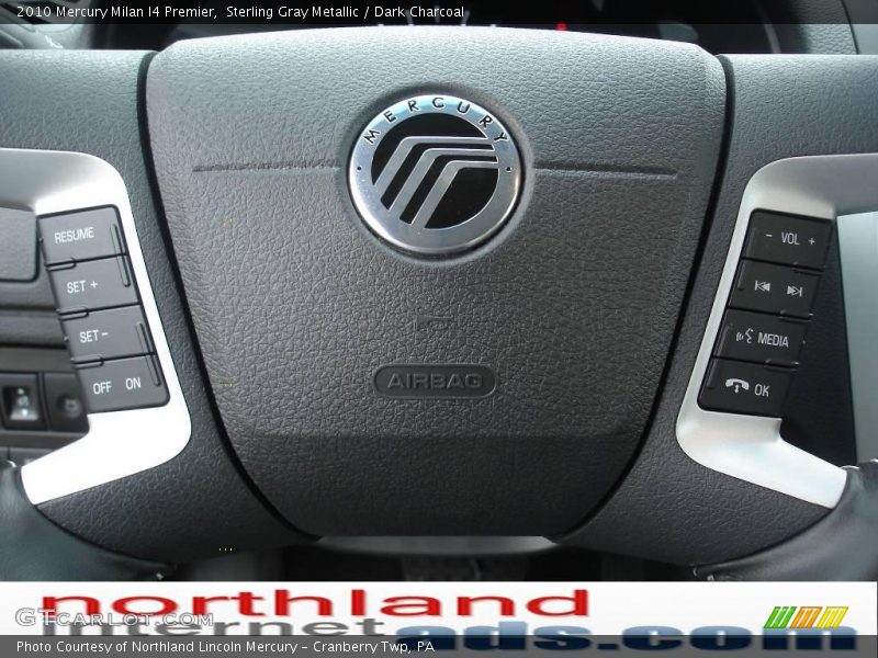 Sterling Gray Metallic / Dark Charcoal 2010 Mercury Milan I4 Premier