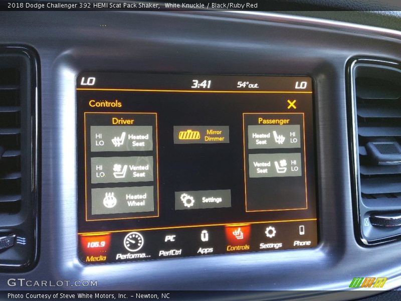 White Knuckle / Black/Ruby Red 2018 Dodge Challenger 392 HEMI Scat Pack Shaker